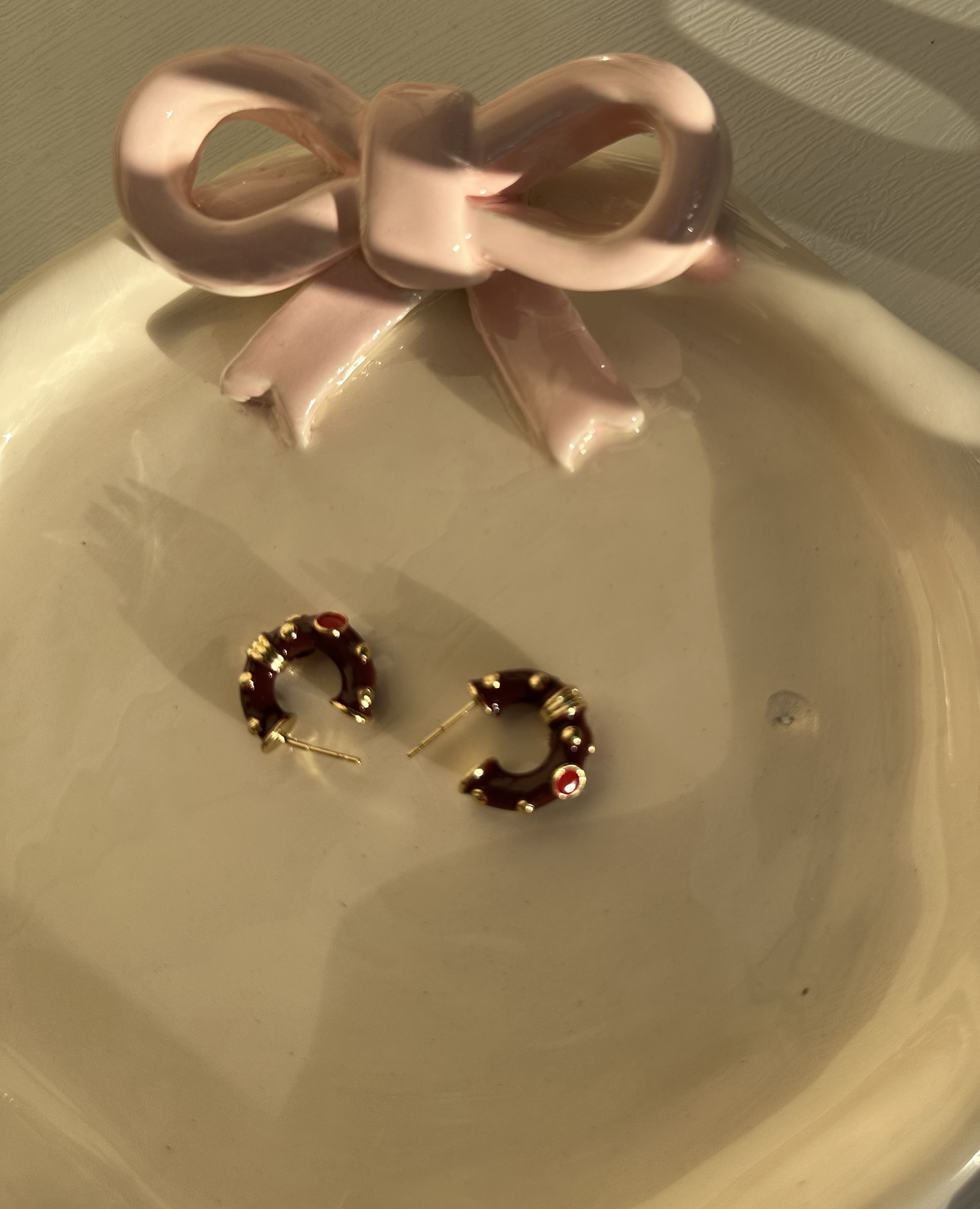 گوشواره میناکاری زرشگی